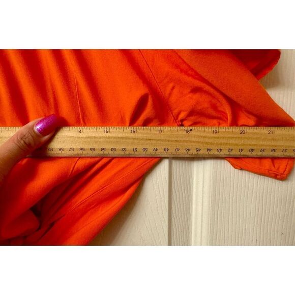 NWT L*Space Summer Nights Panama Wrap Maxi Orange Short Sleeve Dress Large - Picture 8 of 8